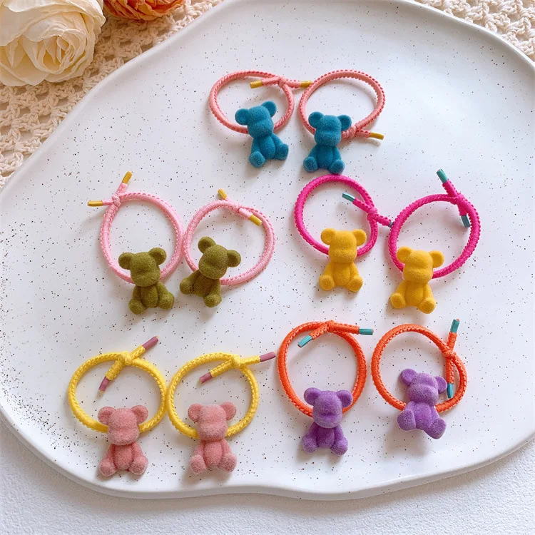 Nette Cartoon Blume Bogen Kinder Kleine Scrunchie Baby Mädchen Kind Elastische Haar Gummiband Zubehör Krawatte Haar Ring Seil Kopfschmuck – Detail 24