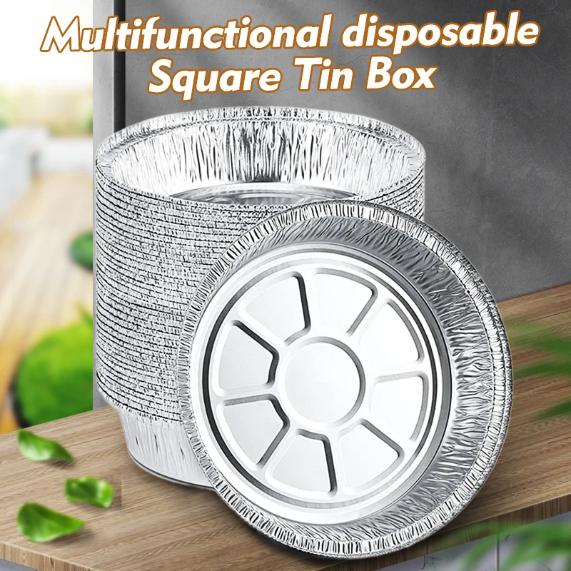 20 Pack 6 Inch Round Aluminium Foil Pans Perfect for Reheating Baking Roasting Meal Prep To-Go Containers for Freezer & Oven