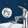 New Universal Rotation Extender Faucet Aerator Plastic Splash Filter Kitchen Tap Washbasin Faucets Bubbler Nozzle Robotic Arm 3