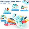 Development Baby Rattle Teether Toys Montessori Silicone Pull String Games Baby Toys 1 Year Teething Toys For Babies 6 12 Months 3