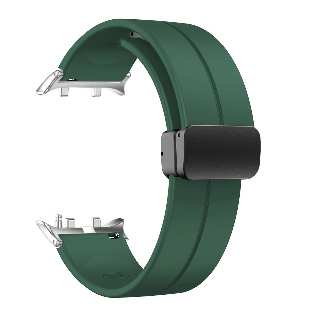 Silicone Sports Band with Magnetic D Buckle and PC Hollow Case - Universal Fit Bracelet