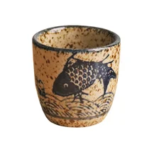 50ml Japanese-style ceramic antique white wine cup sake set home retro coffee cup wine pot shochu classical cup 5