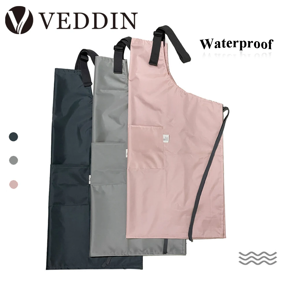 Waterproof Apron Handmade Adjustable High Quality Tattoo Working Pinafore with Neck Straps Tool Pocket Body Art Tattoo Accessory high waisted retro denim skirt for women in deep blue summer commuting with straps and a slim a line shorts skirt