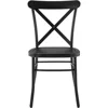 Camille Metal X Back Café Dining Chairs Set of 2, Matte Black 6