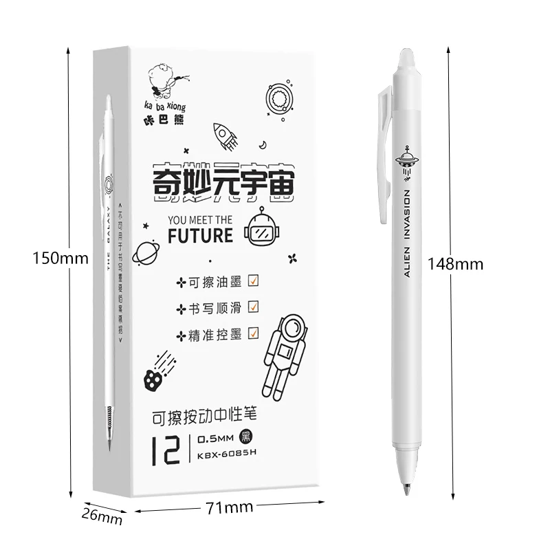 6pcs Kawaii Sanrio Kuromi My Melody Stationery 0.5mm Ultra Fine Finance Gel  Pen Refills Rods Gelpen For School Office Supplies