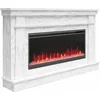 Waverly 64 Inch Electric Fireplace,Replaceable Fireplace Insert Heater, Remote Control,Timer,Color Changing Crystal Ember Flames 6