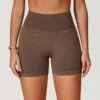 Short de Yoga taille haute pour femmes, délavé au sable, short d'entraînement, Fitness, levage des fesses, Fitness, Yoga, gymnastique, course à pied