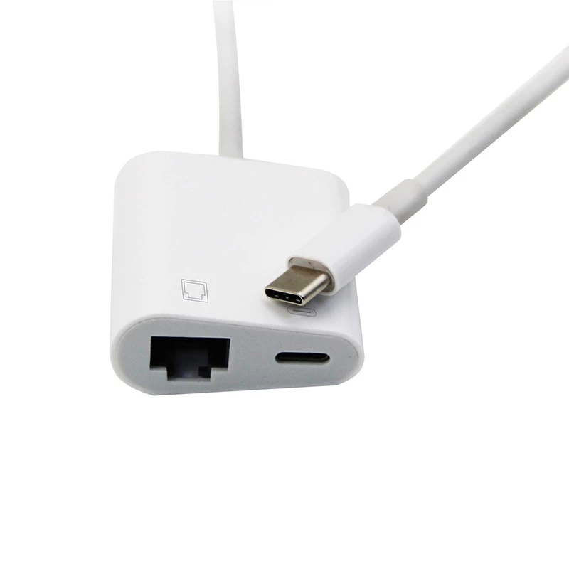 tipo c Adaptador Ethernet Otg Conversor de Rede com Fio Celular e Tablet Usb c para Rj45 100mbs