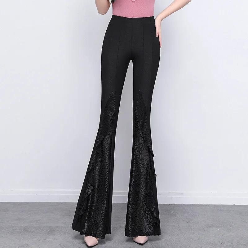 SOLID BLACK BELL BOTTOM PANTS FOR WOMEN at Rs 249 in Surat | ID: 25919233697