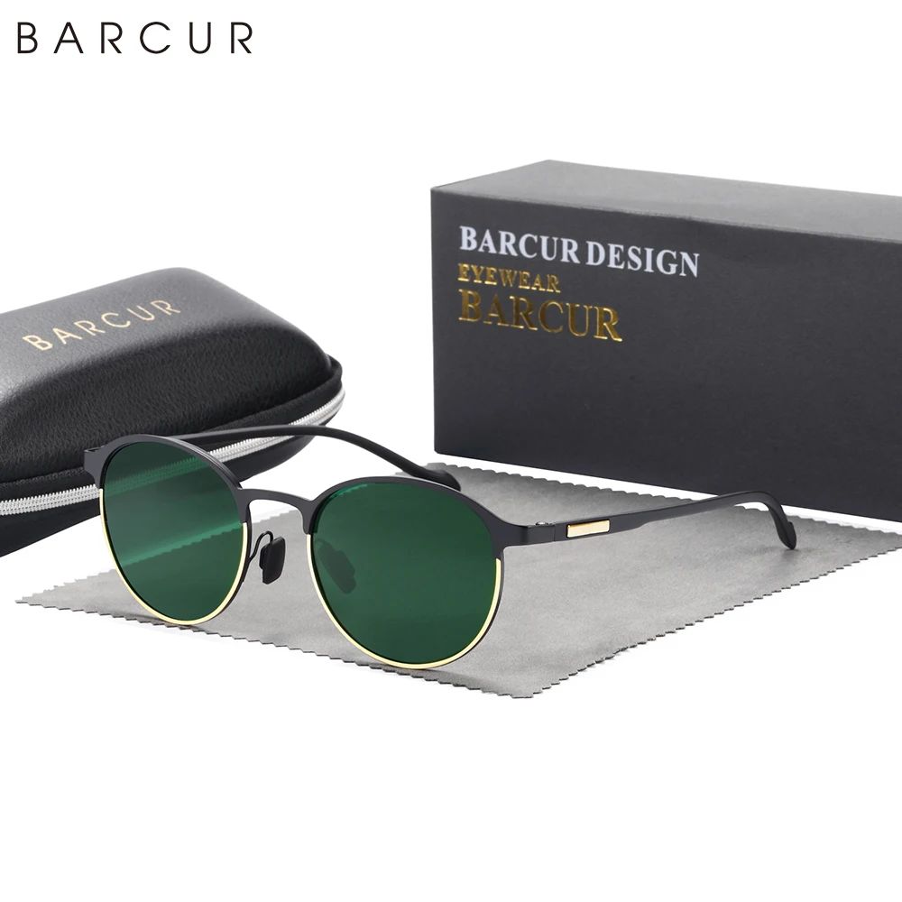 Barcur tr90 tempel sonnenbrille frauen polarisiert mode sonnenbrille fahren rund damen sonnenbrille – Detail 6