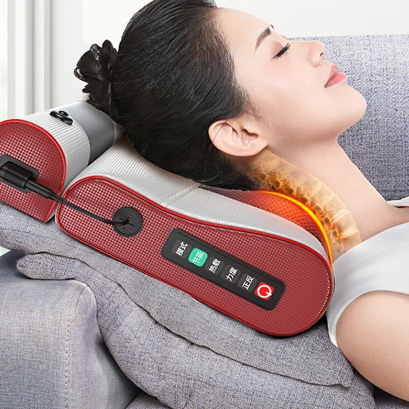 Cervical Vertebra Massager, Neck, Back, Waist, Neck, Shoulder, Whole Body, Multifunctional Household Pillow Artifact