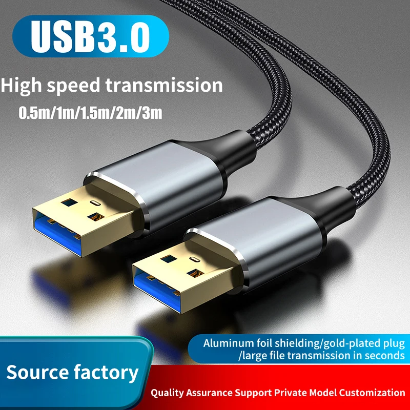 USB 3.0 Extension Cable Type A Male to Male 5Gbps USB to USB 2.0 Extender for Radiator Hard Disk TV Box USB3.0 Cable Extension