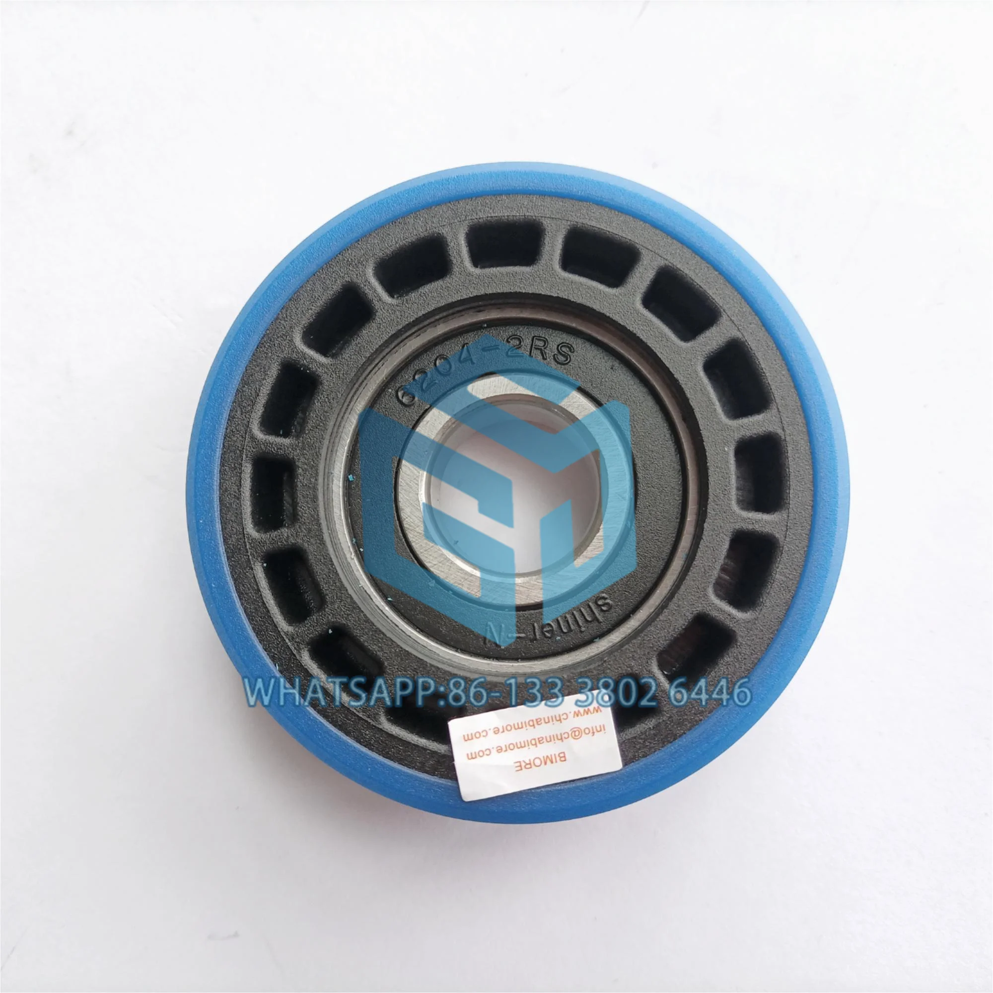 Escalator Step Chain Roller Blue Wheel Diameter 76mm Thickness 25mm Bearing 6204 Elevator Spare part