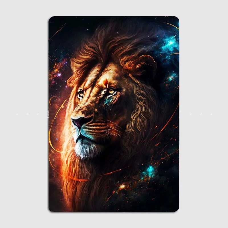 

Винтажный Ретро жестяной знак постер для украшения стен с мультяшными животными и научно-фантастическими тематическими узорами, на заказ и оптом