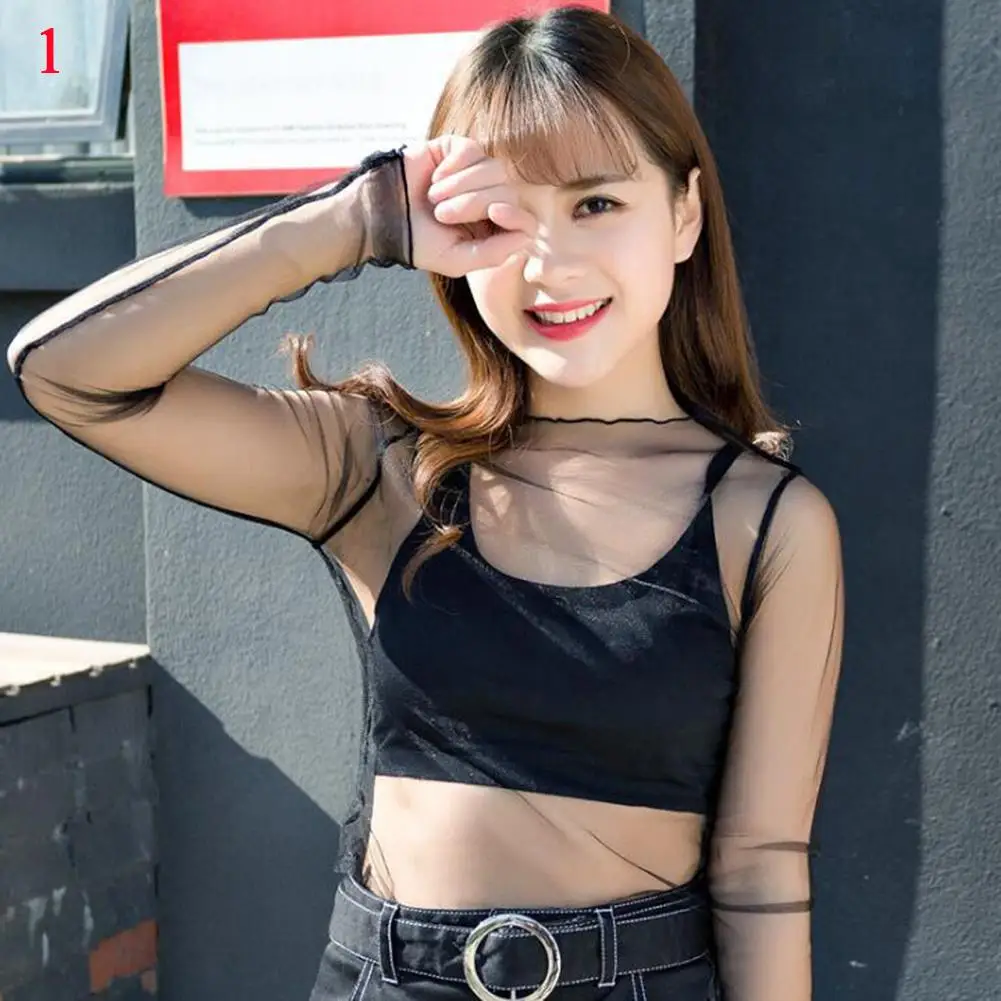 ตัวเลือกสินค้า เสื้อลูกไม้แขนยาวเซ็กซี่ คอสูง แฟชั่นต่างประเทศ