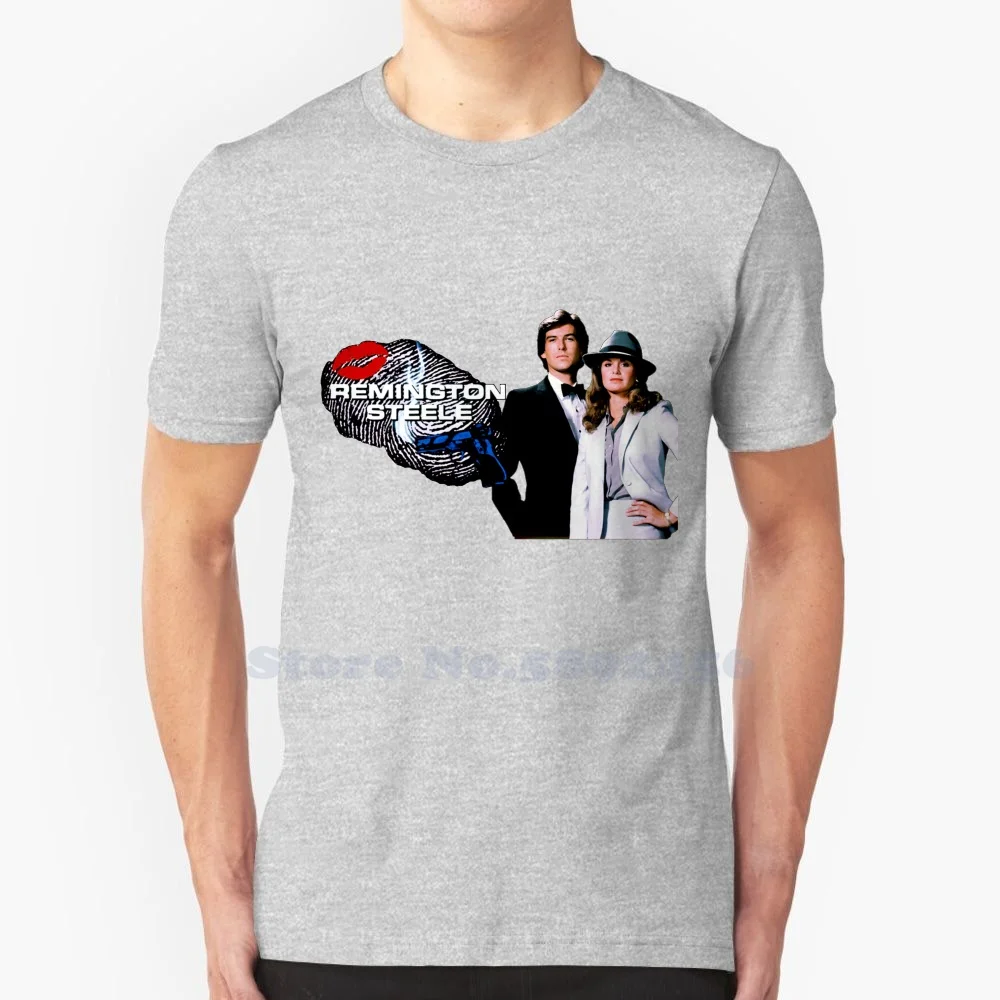 Remington Steele Retro Throwback Anni '80 Tribute T-Shirt 100% Cotone Di Alta Qualità
