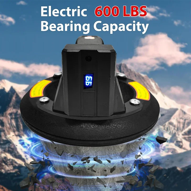 8 Inch Electric Vacuum Suction Cup Lifter 280KG Load Capacity Heavy Duty Hand Held Glass Lifter for Moving Large Granite Tile
