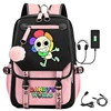 2025 New Dandys World Printed School Bag Teenage Fashion Girl Backpack Dandy's World Pattern USB Charging Schoolbag Travel Bags 6
