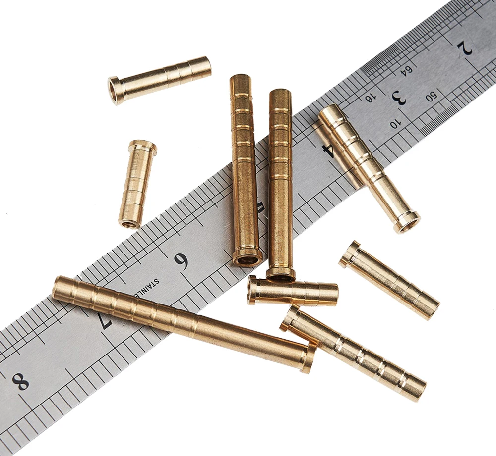 6 stücke Bogenschießen Einsatz Kupfer Verbinden 37/50/100/150/200 sKorn Fit Für Durchmesser 6,2mm Pfeil Welle Jagd Schießen Zubehör – Detail 11