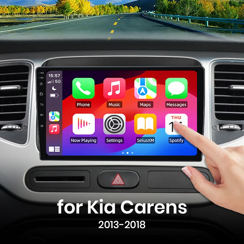 For Kia Carens 2013-2018 Wireless CarPlay for Apple Android Auto Car Radio GPS IPS RDS FM WiFi BT 4G 8Core Multimedia Stereo