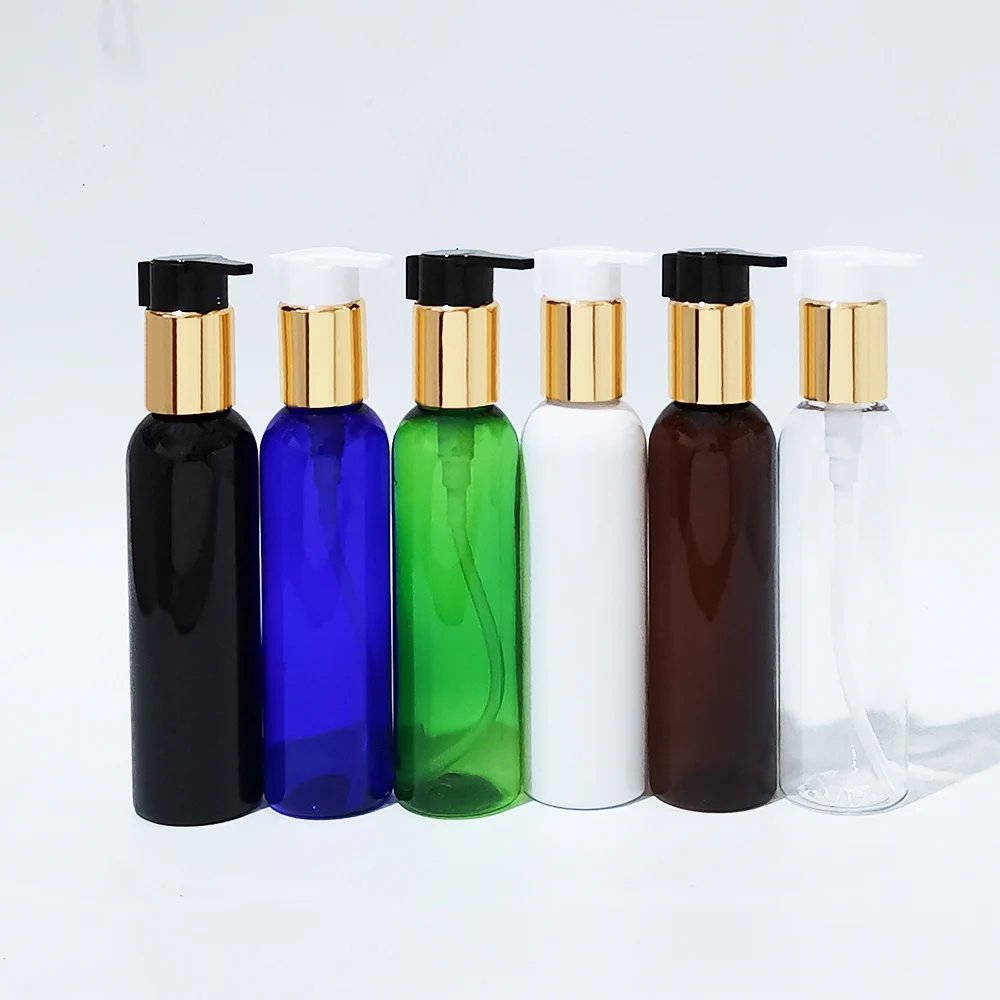 

30pcs 150ml Empty Refillable Plastic Bottles With Gold Screw Pump Cosmetic Containers Shampoo Shower gel Cosmetic packaging
