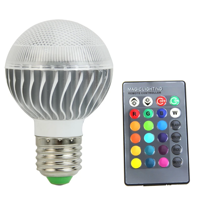 

E27 Led Lamp Dimmable 16 Colors RGB Light Bulb 220V Led Bulb Spot Light 15W for Smart Control Led RGBW Lamp Home Decor