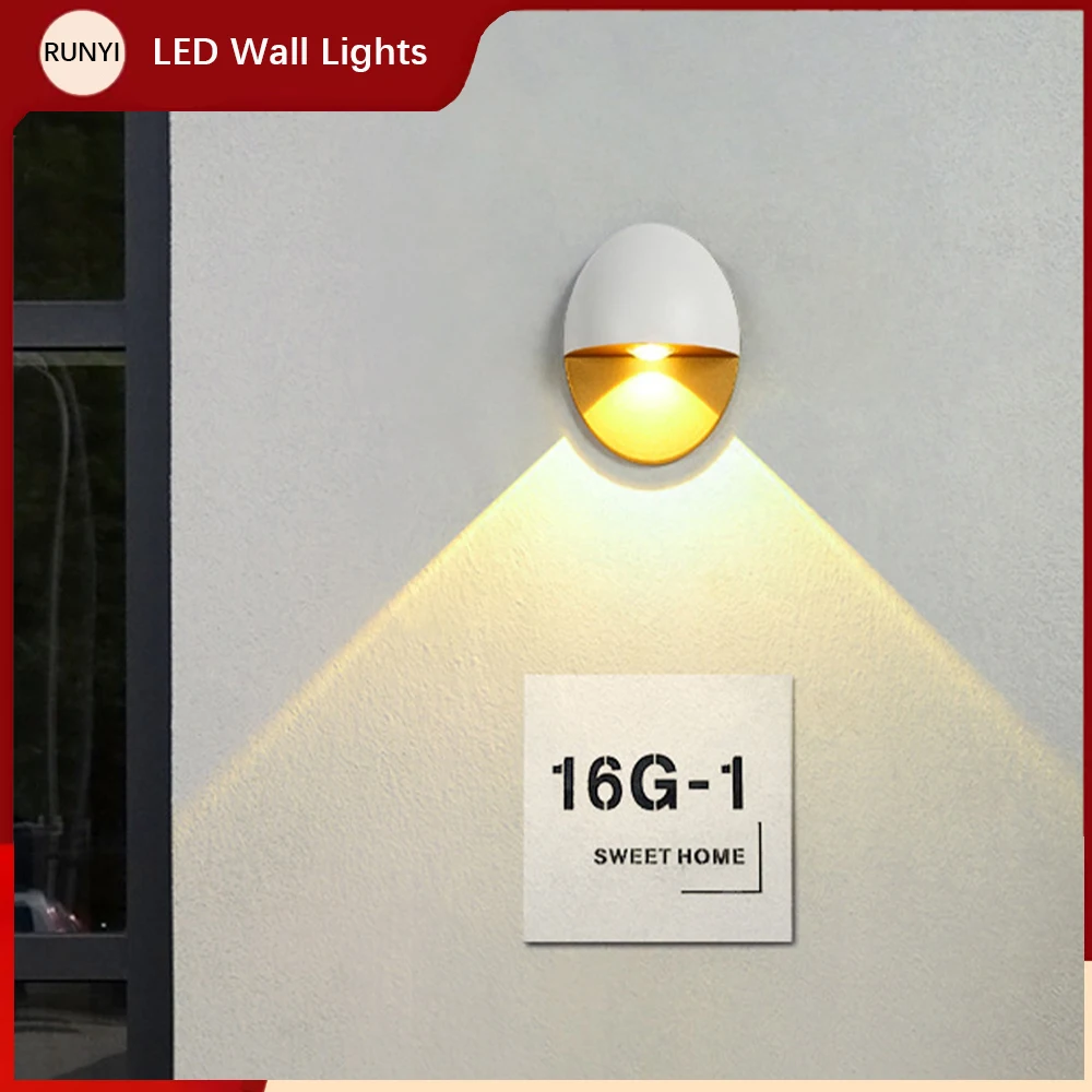 

Waterproof Door Sign Light LED Wall Light Outdoor Wall Light Minimalist Aisle Light Suitable for Bedroom Corridor Living Room