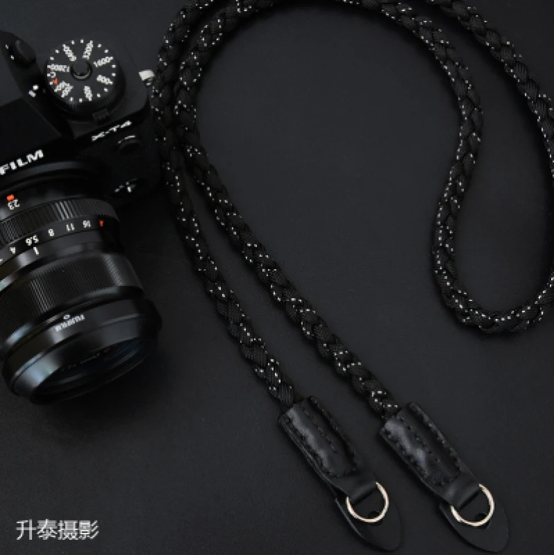 Corda In Nylon Pu Intrecciata A Mano Fotocamera Tracolla Tracolla Cintura Mirrorless Per Digitale Leica Canon Fuji Nikon Olympus Pentax Sony Dslr