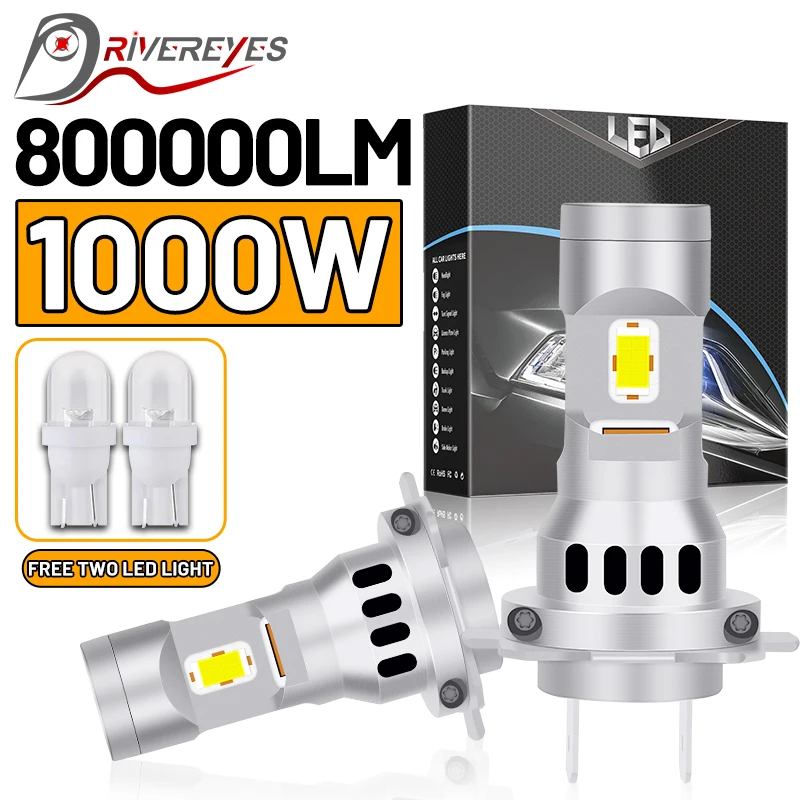 H7-LED-Headlight-Bulb-Mini-Wireless-1000W-800000LM-6000K-High-Power-CSP ...