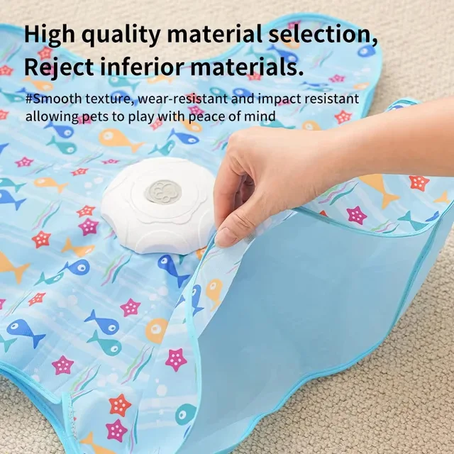 Cat Toys Interactive Hide And Seek Cat Toy With Mouse Squeaky Motion Activated Moving Concealed Feathers Kitten Teaser Toy 2