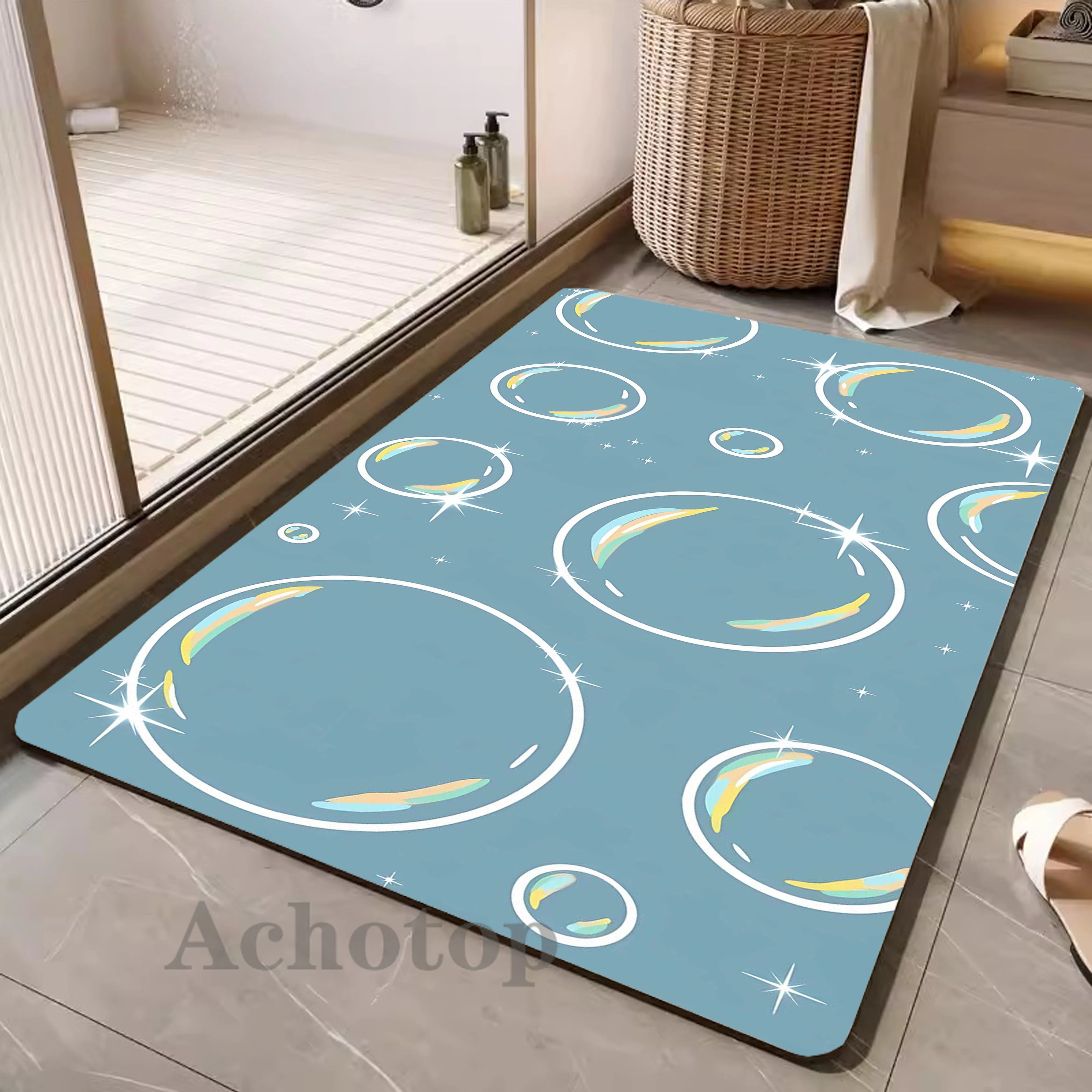 

Color Lump Diatom Bathroom Floor Mat Carpet Living Room Area Rugs Coffee Tables Mat Cloakroom Soft Foot Mat Bedside of Bedroom
