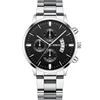 Fashion Men Stainless Steel Watch Luxury Calendar Quartz Wrist Watch Mens Business Watches for Man Clock Montre Homme 6
