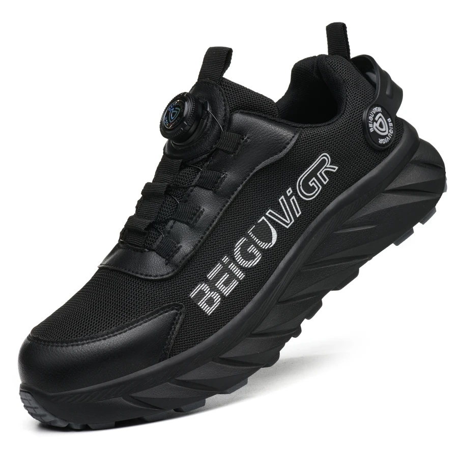 Safety Shoes with Rubber Padding and Anti Slip Design