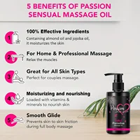 Huile de massage Paradise aux vitamines et minéraux - Nourrit et hydrate, huile de massage pour le corps, idéale pour les massages en couple, 200 ml 5