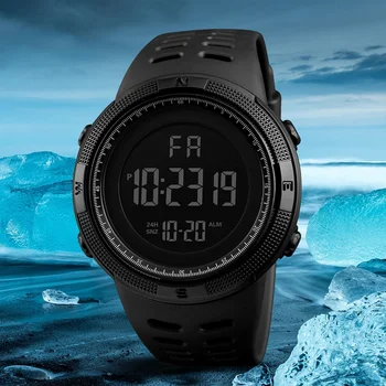 Men Digital Sports Watch Waterproof Casual Luminous Stopwatch Alarm Simple Army Watch for Running Climbing Fishing 1