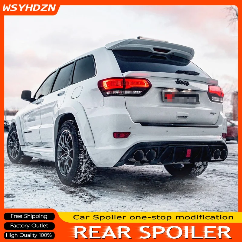 

Car Rear Trunk Spoiler For Jeep For Grand Cherokee 2013-2020 Rear Middle Spoiler Lip Rear Boot Tail Gate Wing Glossy Black