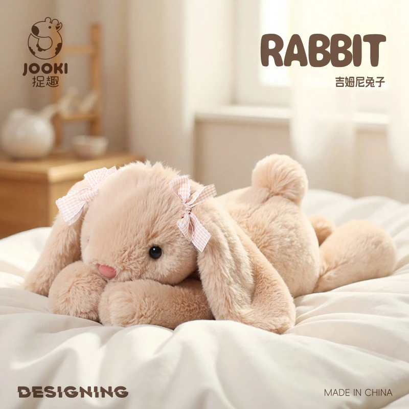 35cm Kawaii Lop Jimny Rabbit Plush Doll Long Ears Healing Pillow Soft Toy for Girls Birthday Back to School Gift