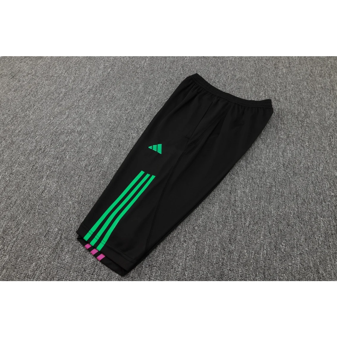Adidas Soccer Jerseys Men Short-sleeved Cropped Trousers Breathable Comfortable Trendy Training Suit White Black