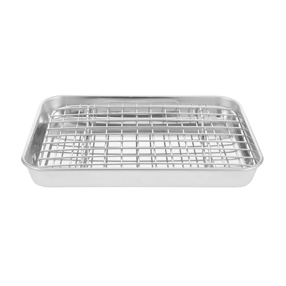 

Baking Pan with Cooling Rack Oven Baking Tray Stainless Steel Baking Sheet Baking Tool