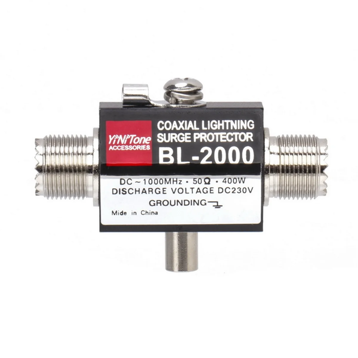 New BL-2000 Coaxial Lightning Surge Protector PL259 Female to PL259 Female Coaxial Lightning Arrestor DC-1000MHz