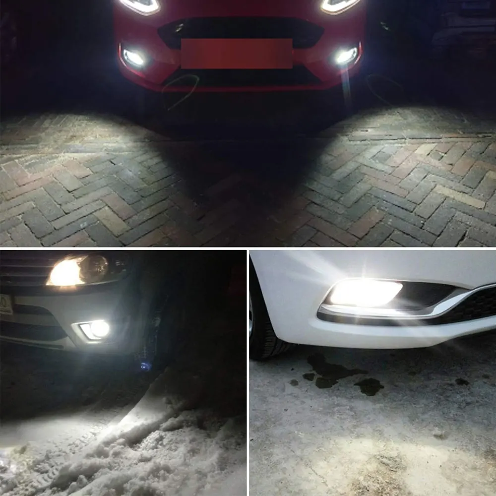 2-Pack Bright Green LED Fog Light Bulbs - Fit 881, 889, 898, 862 Sockets, 12V, 7.5W COB Projector