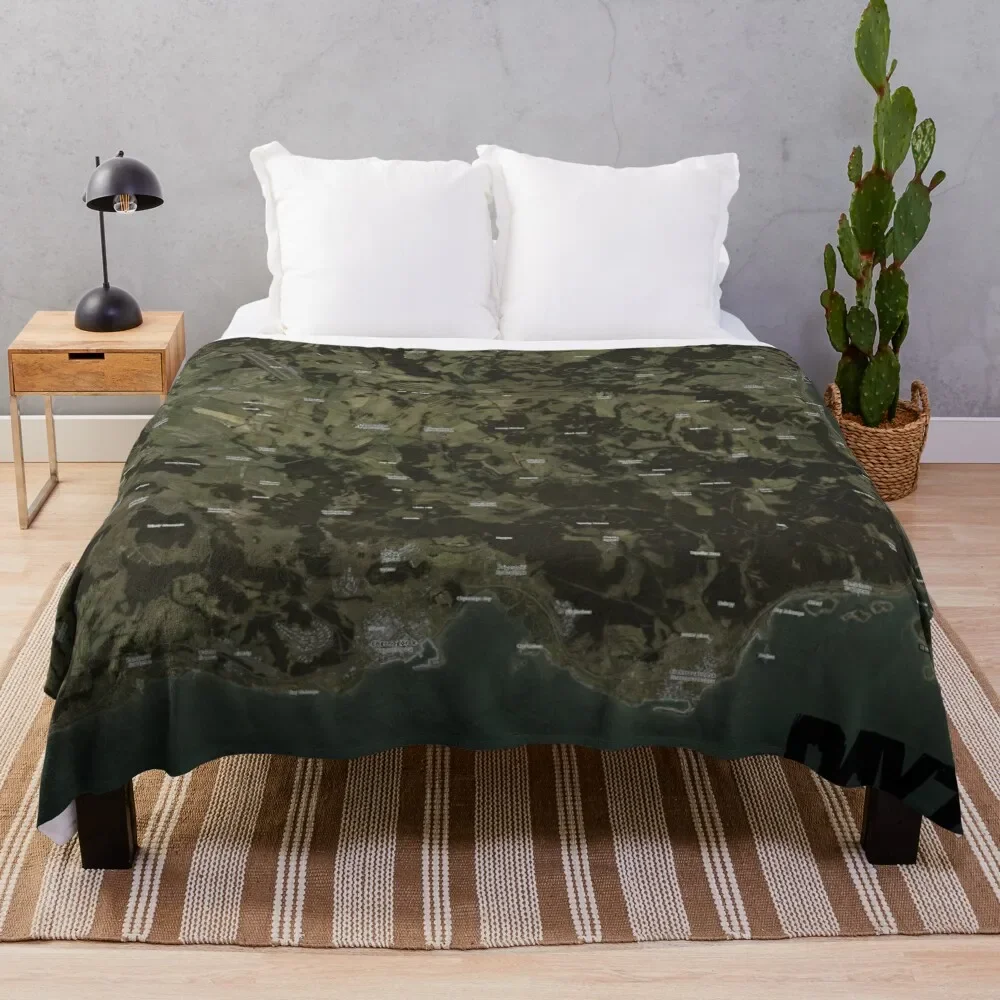 

Day Z Map Throw Blanket Retros Luxury Thicken Flannels Blankets