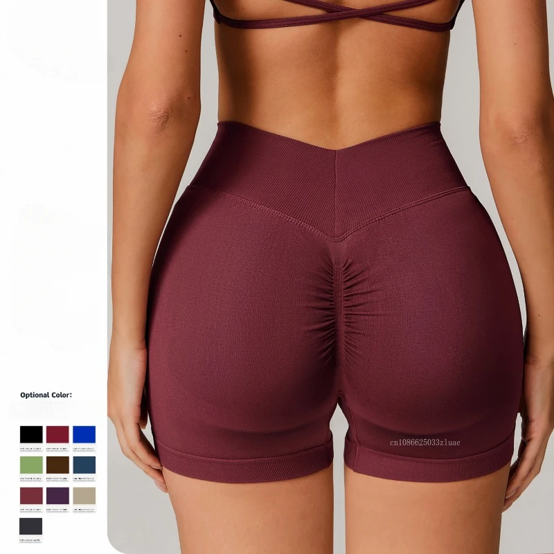 Impact Shorts Women Scrunch Bum Gym Shorts Low Waist Seamless Yoga Workout Biker Short Stretch Fitness Short