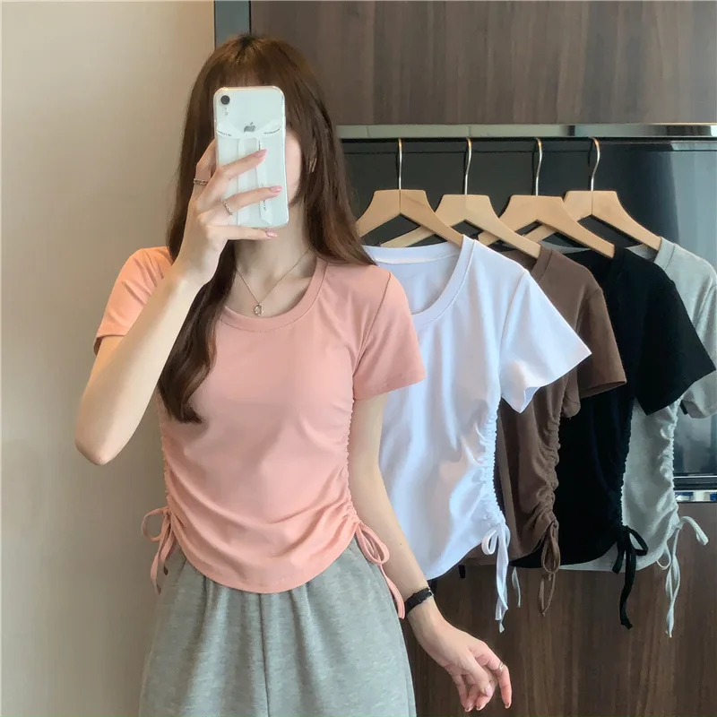 Women Summer Short Sleeve O Neck Tee Tops