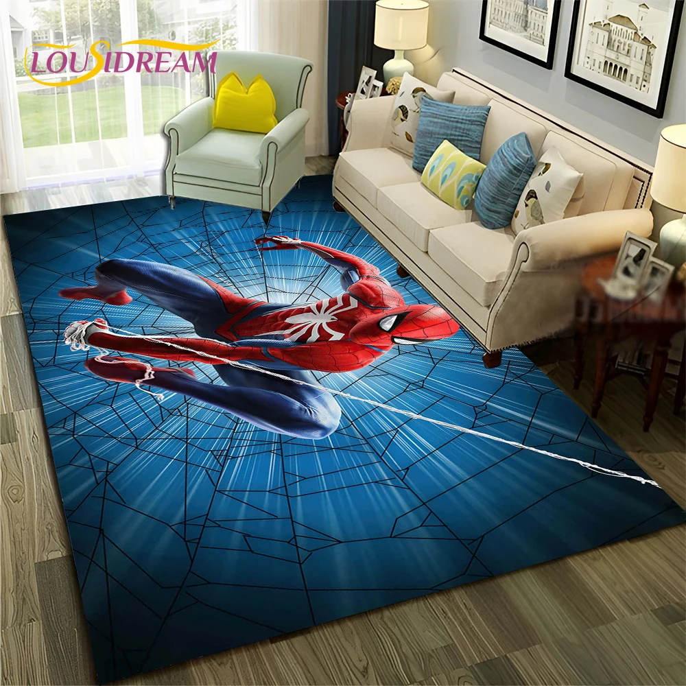 

3D Spider M-Marvel Superhero HD Carpet Rug for Home Living Room Bedroom Sofa Doormat Decor,kids Area Rug Non-slip Floor Mat Gift