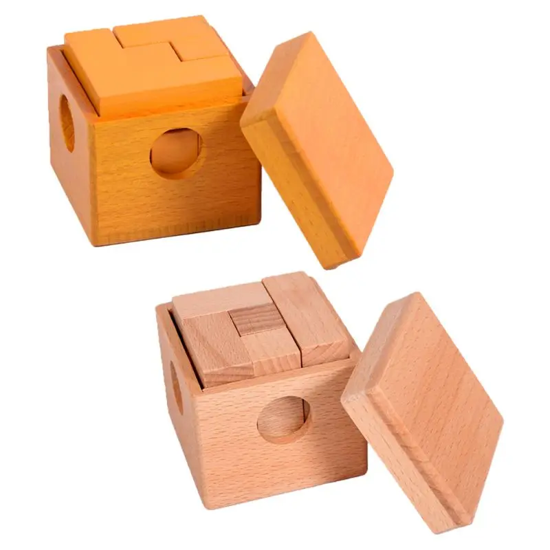 

7 Boxed Cube Soma Cubes Adult Adult Puzzle Wooden Toy Elm Wooden Blocks