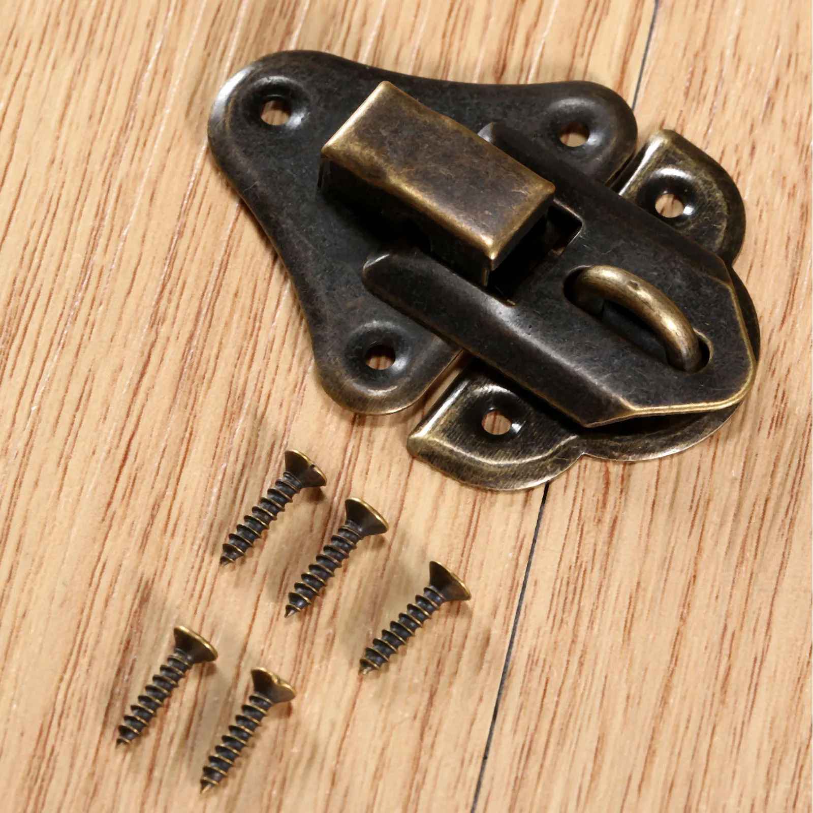 5 Pcs Antique Brass Drawer Latches Jewelry Chest Box Gift Box Buckles Toggle Hasp Latch Catch Clasp Furniture Fittings 48x35mm