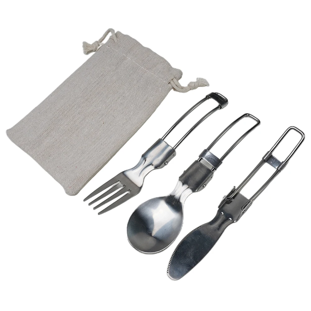 Set Picnic Knife Fork Spoon Travel Camping Portable Tableware Set