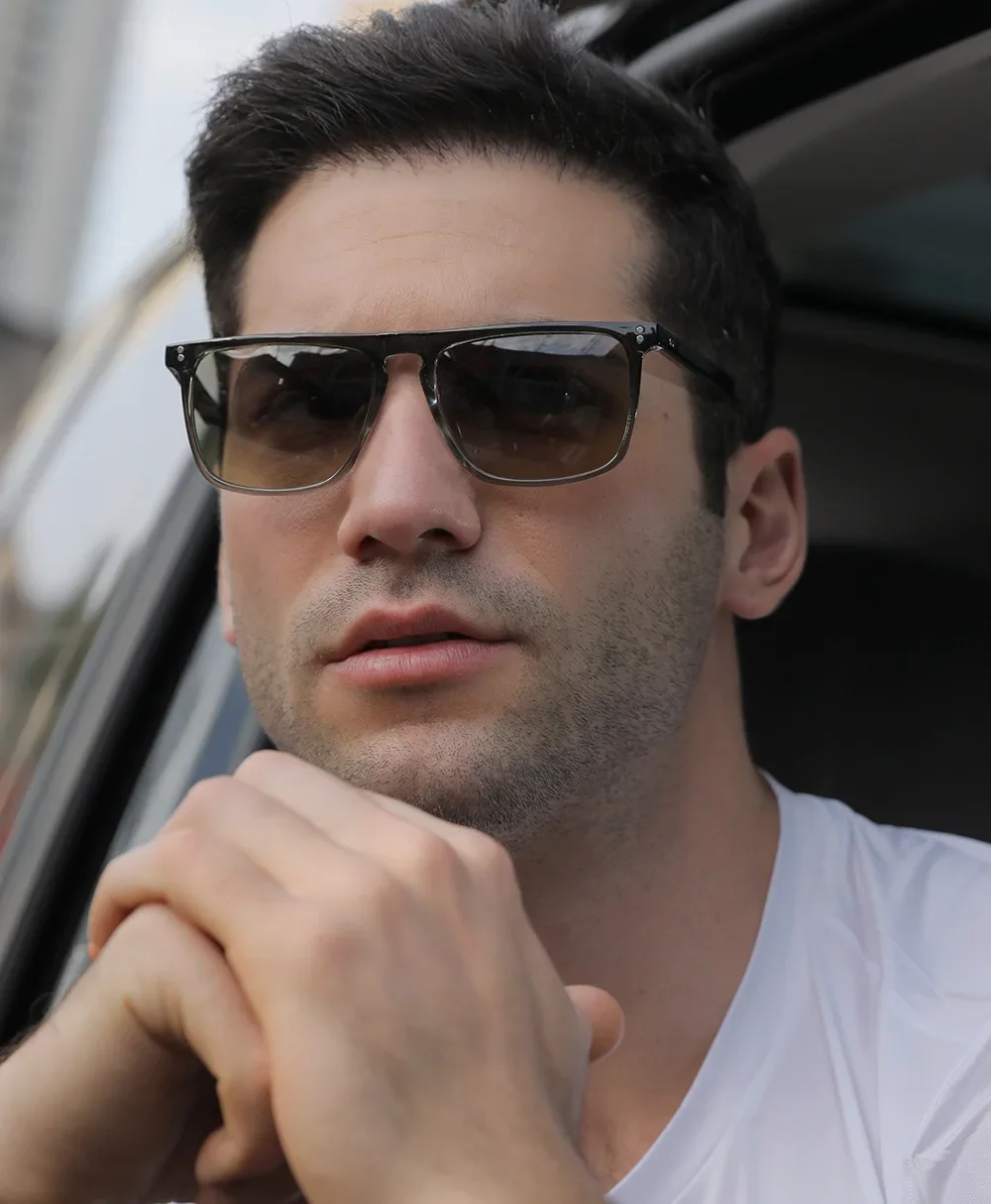 Photochromic Polarized Driving Sunglasses Men Chameleon Glasses Change Color Sun Glasses Day Night Vision Driver's Eyewear
