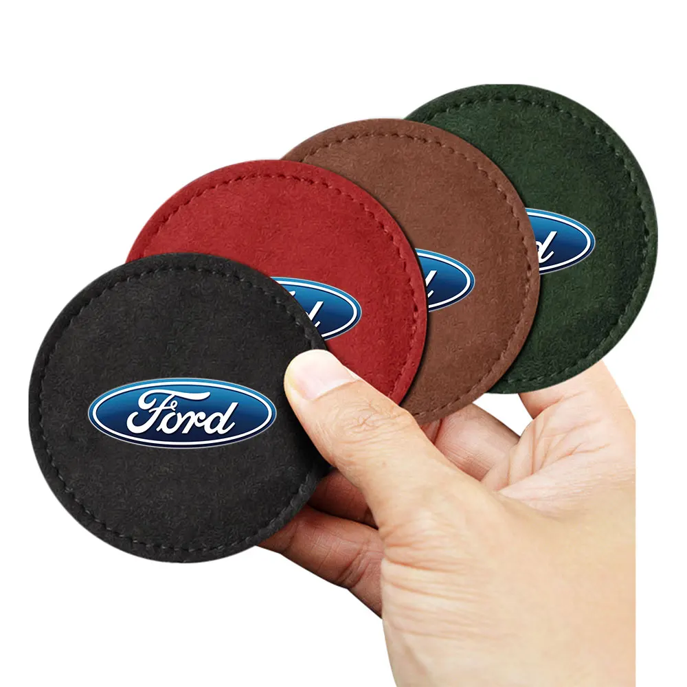 Set of 2 Non-Slip Waterproof Heat-Resistant Car Cup Mats
